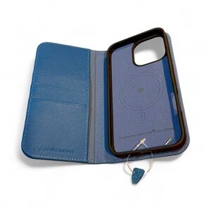 BLUE PHONE CASE WALLET 16 PRO MAX NEW